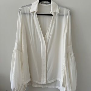 Silvia Tcherassi silk blouse with sleeve design Small
